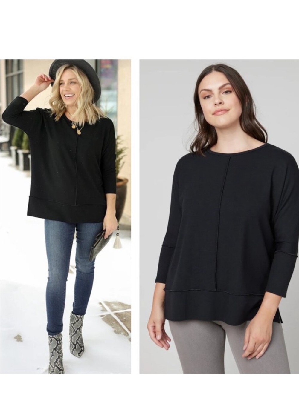 SPANX | Perfect Length Top, Dolman 3/4 Sleeve Black 3X NWT